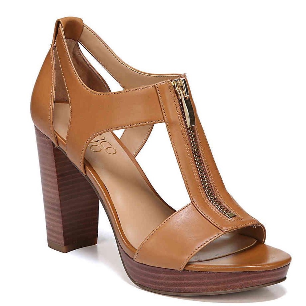 Franco Sarto Myriad Platform Cognac Heels